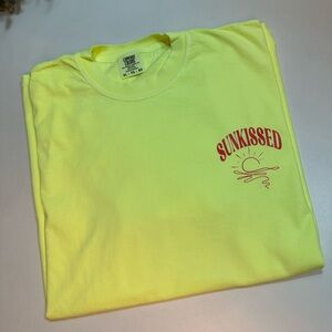 Comfort Colors Neon Yellow 'Sunkissed' Tee